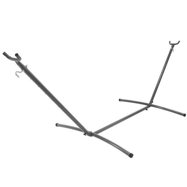 Equip Steel Gray Hammock Stand. Open Size: 108 in. L x 43 in. W x 40 in. H