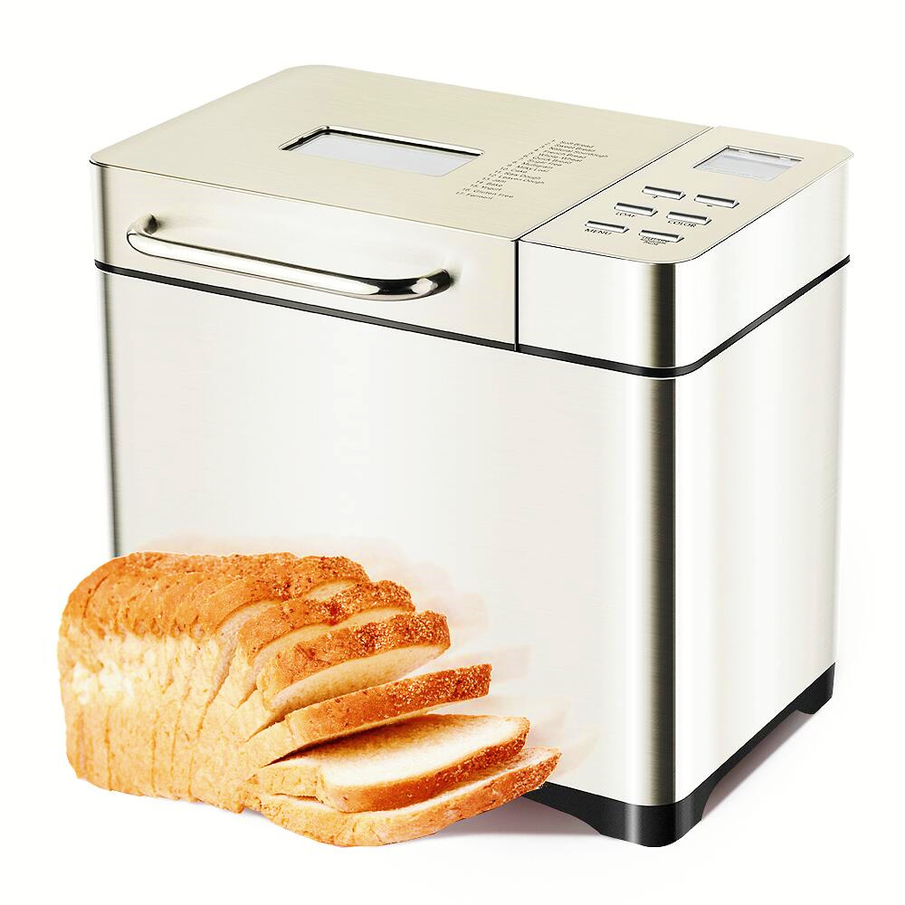 KBS 17-In-1 Bread Maker Machine Fully Automatic with 2LB Capacity 3 Loaf Sizes Homemade Fresh Gluten-Free
