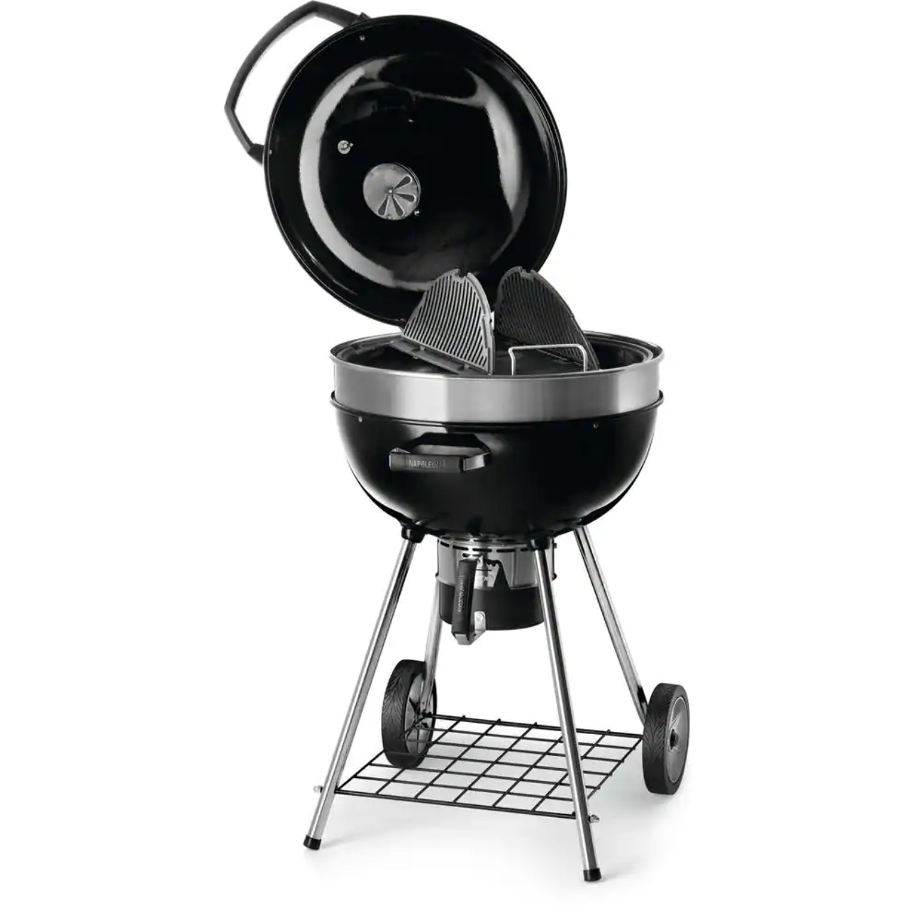 Napoleon 22 in. PRO Charcoal Kettle Grill in Black with Built-In Thermometer