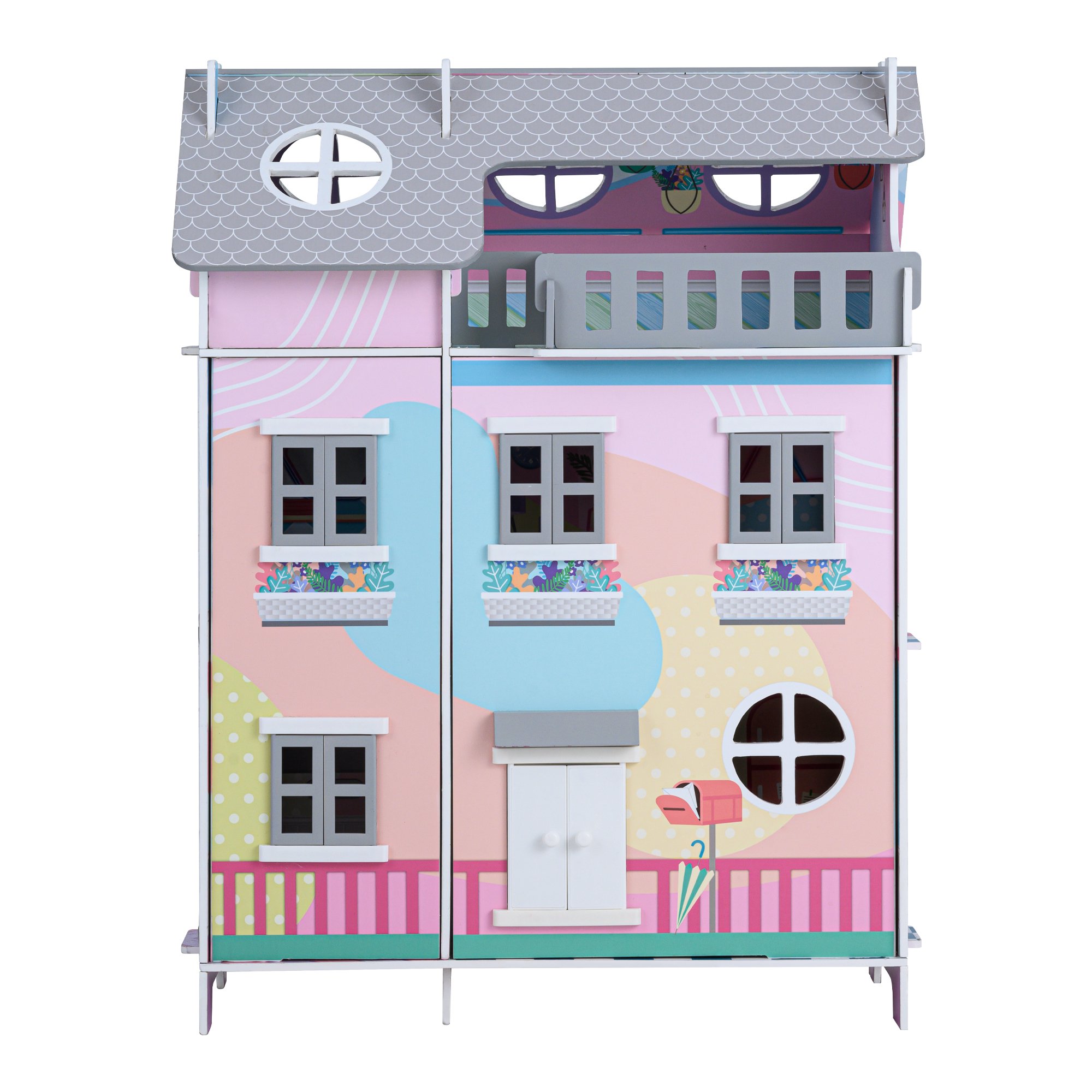 Teamson Kids Dreamland Sunroom Dollhouse. with 11 Accessories Included