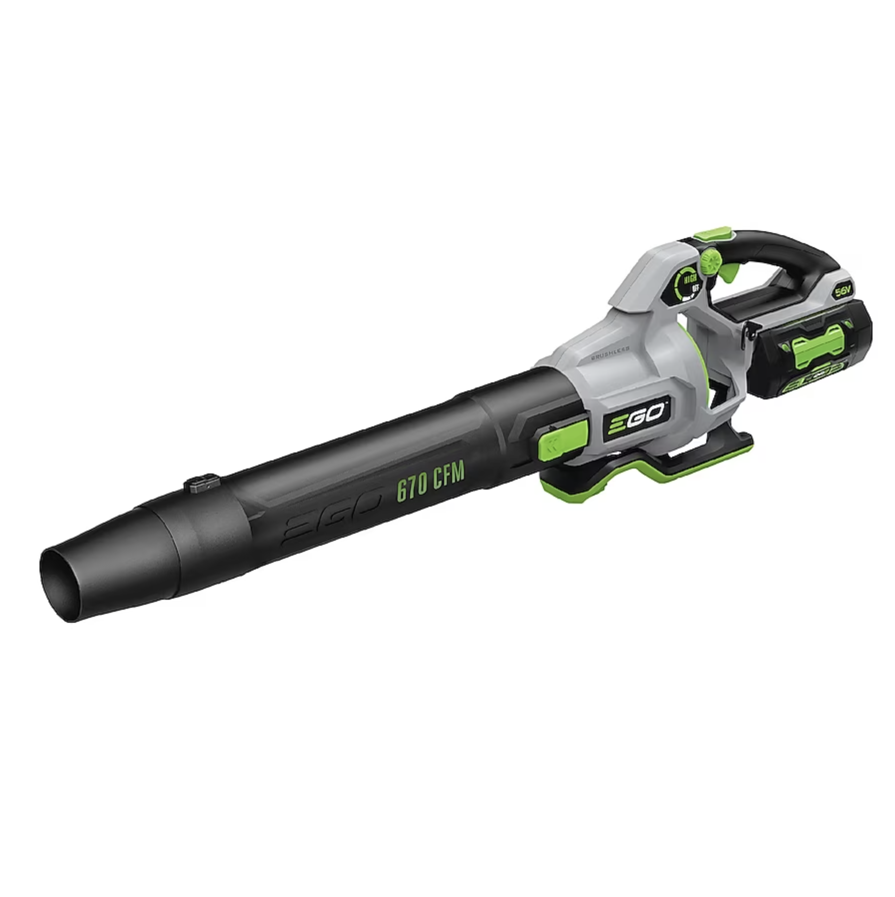 Ego Power+ 56-volt 670-CFM 180-MPH Battery Handheld Leaf Blower