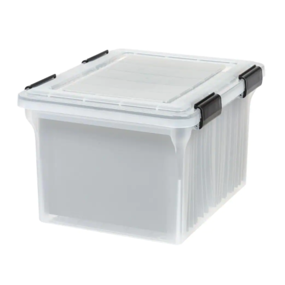 Iris 32 Qt. WeatherPro Storage Box in Clear (6-Pack)