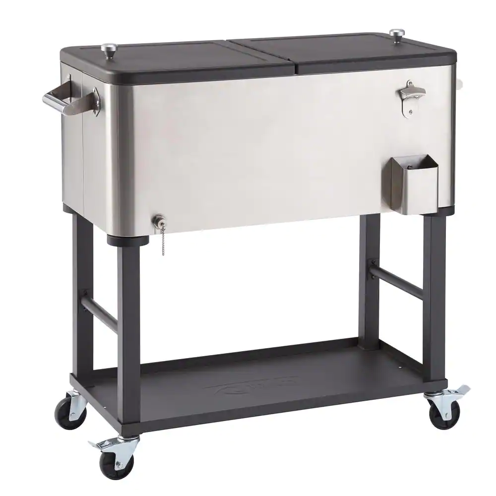 Trinity 100 Qt./25 Gal. Stainless Steel Wheeled Cooler With Detachable Tub