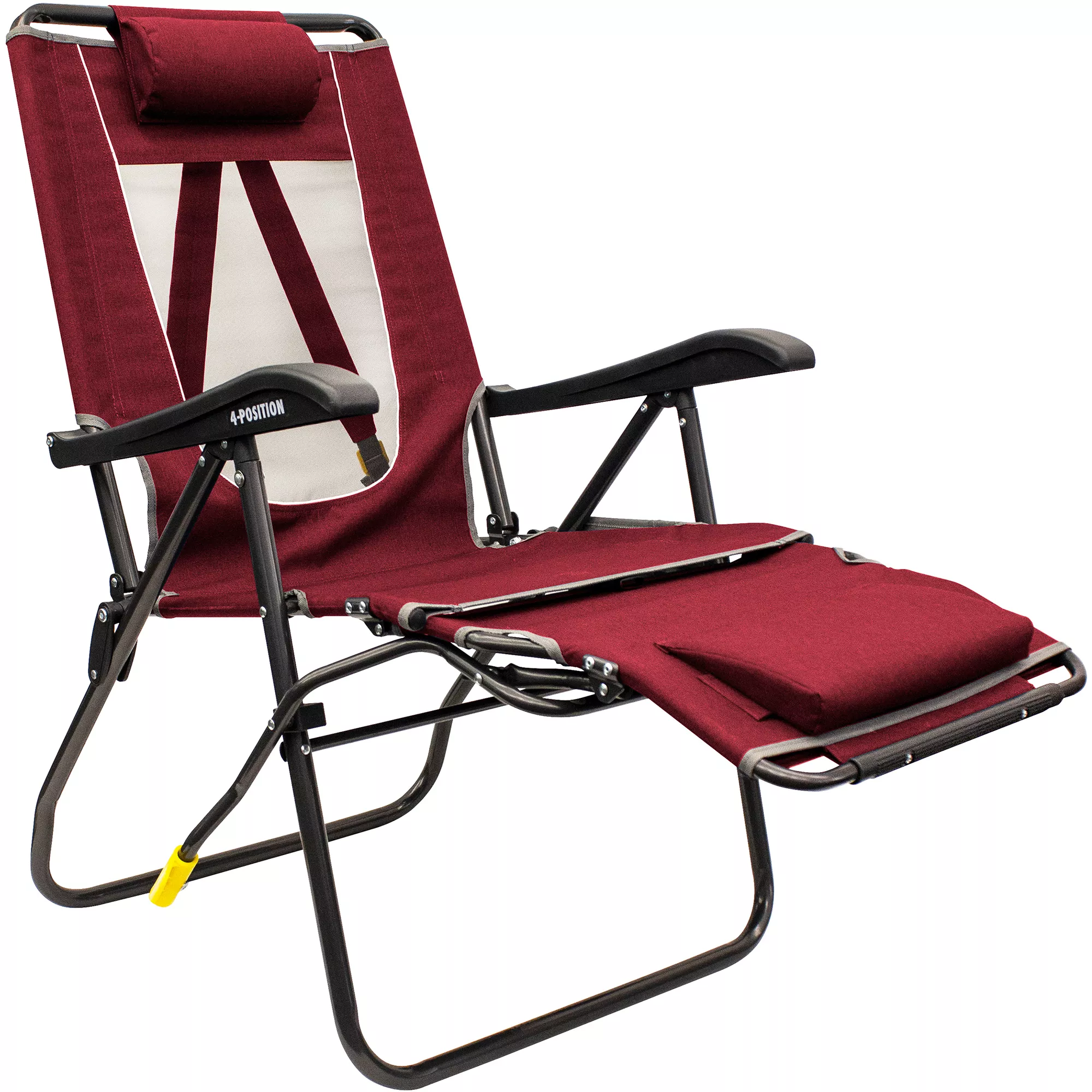 GCI Outdoor Legz-Up-Lounger Chair. Heathered Red