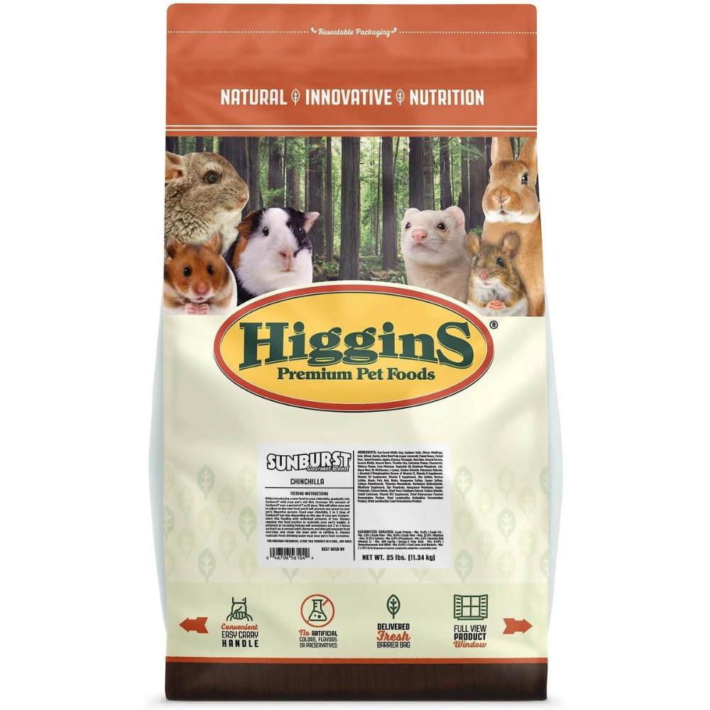 Higgins Sunburst Gourmet Blend Chinchilla Food. 25-lb bag