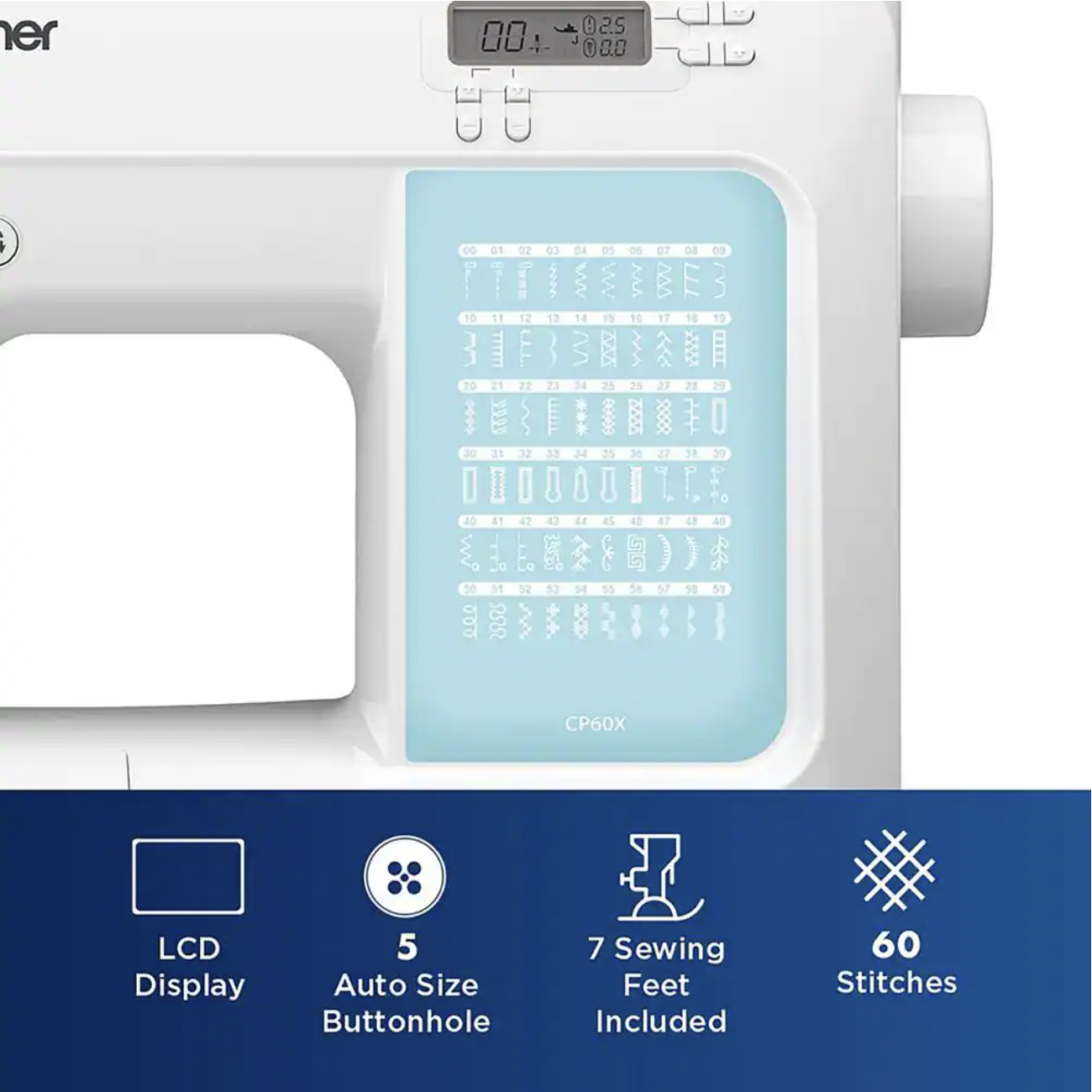 Brother 60-Stitch Computerized Sewing Machine with Accessory Bag