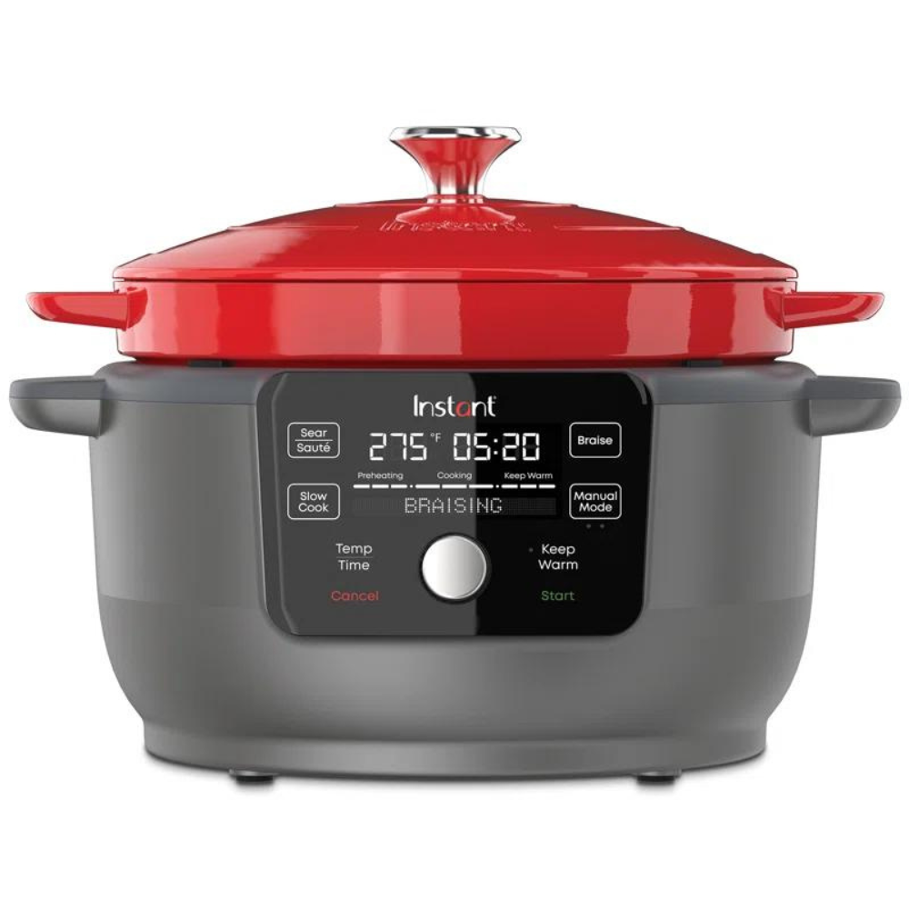 Instant Precision 6-quart Dutch Oven. Red Lid