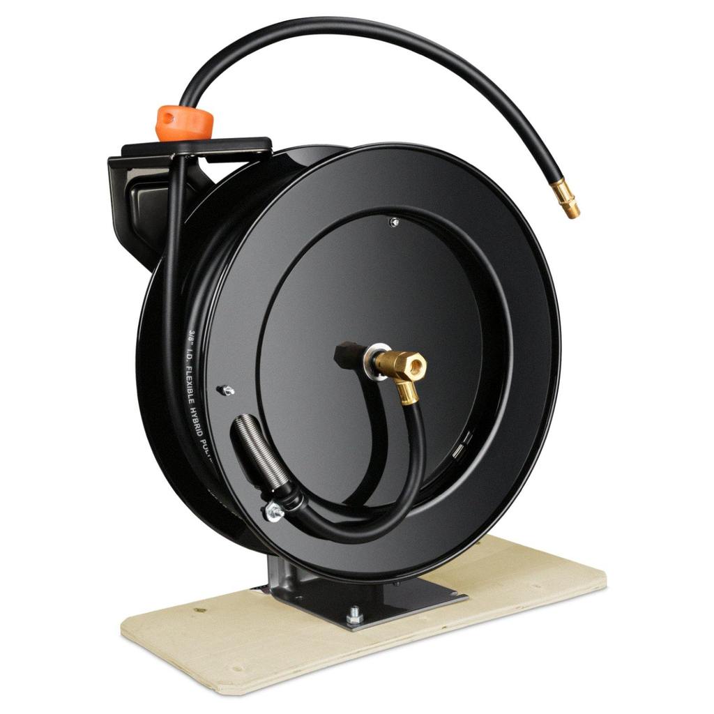 Tacklife Air Hose Reel. 3/8 Inch×50 Ft Auto Retractable Hose Reel with Mounting Base-QG01A