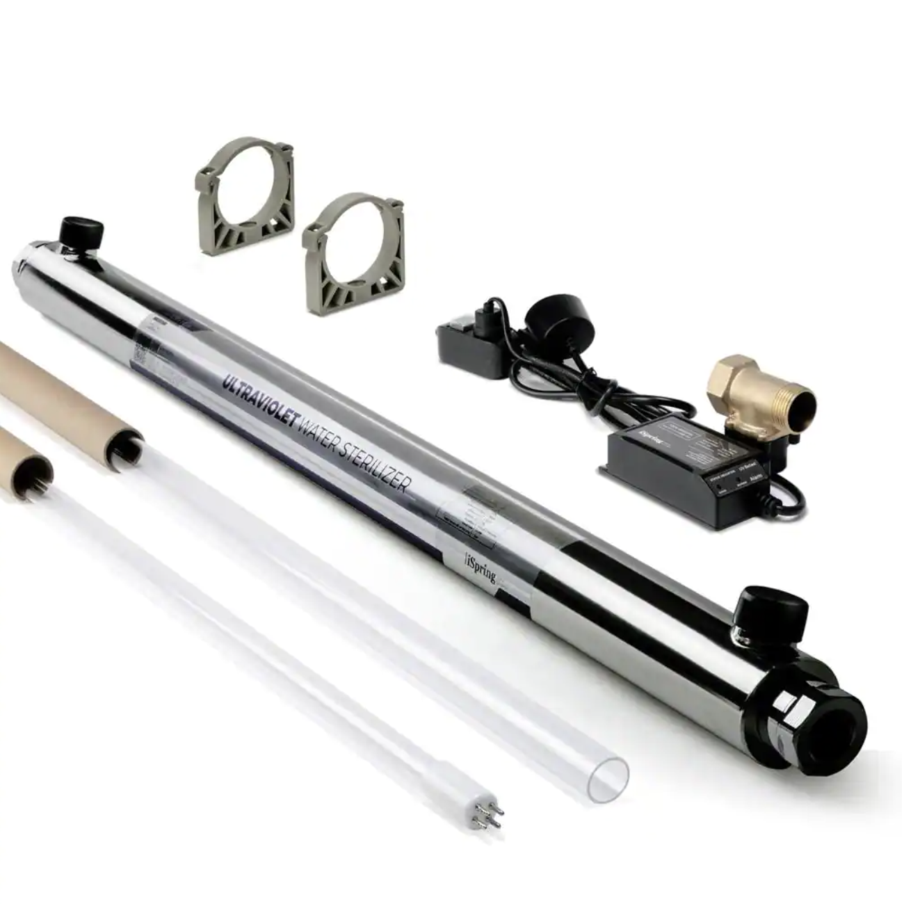 iSpring 55-Watt Whole House UV Water Filtration System with Smart Flow Sensor Switch. 110-Volt. 12 GPM