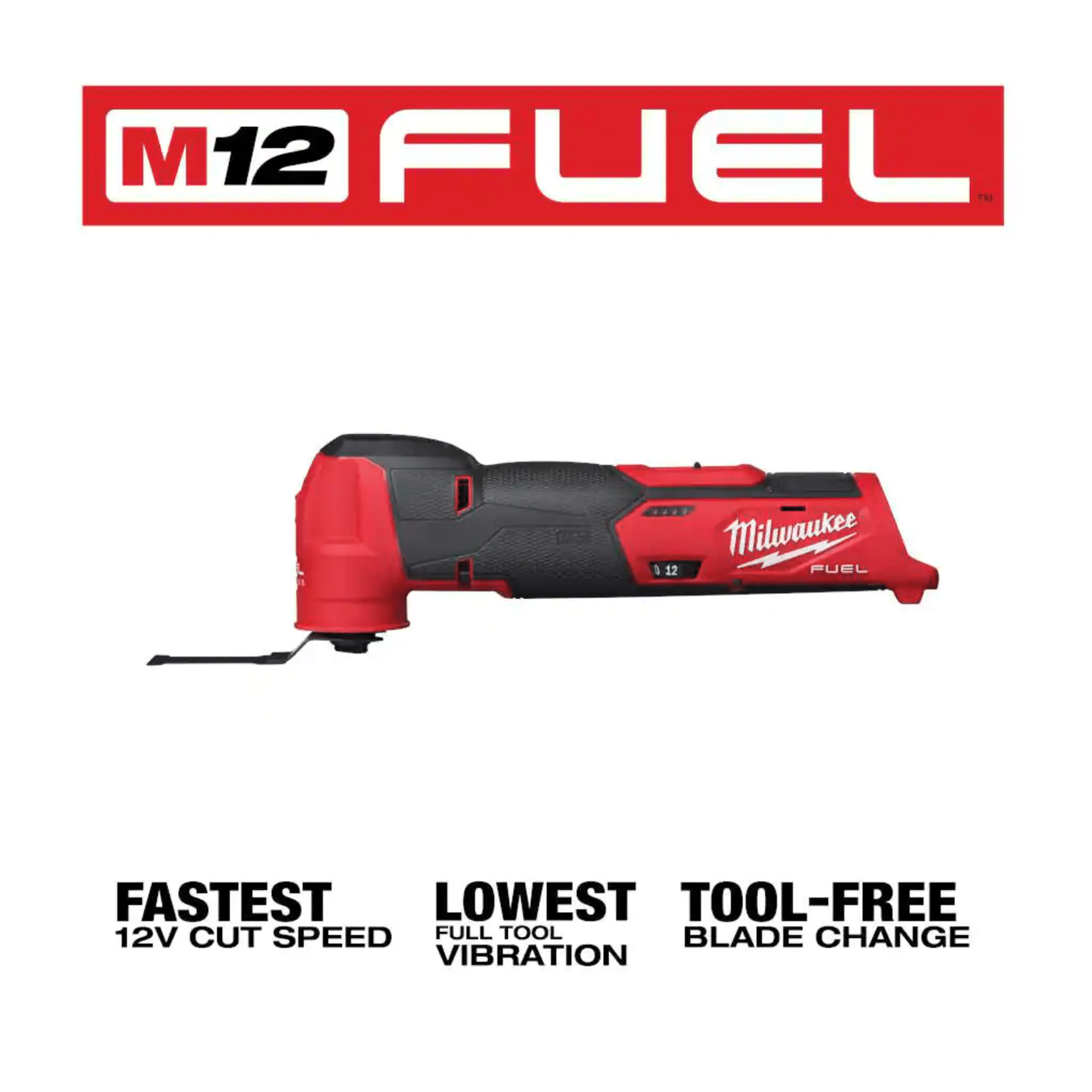 Milwaukee M12 Fuel 12-Volt Lithium-Ion Cordless Oscillating Multi-Tool. Tool-Only (2526-20)