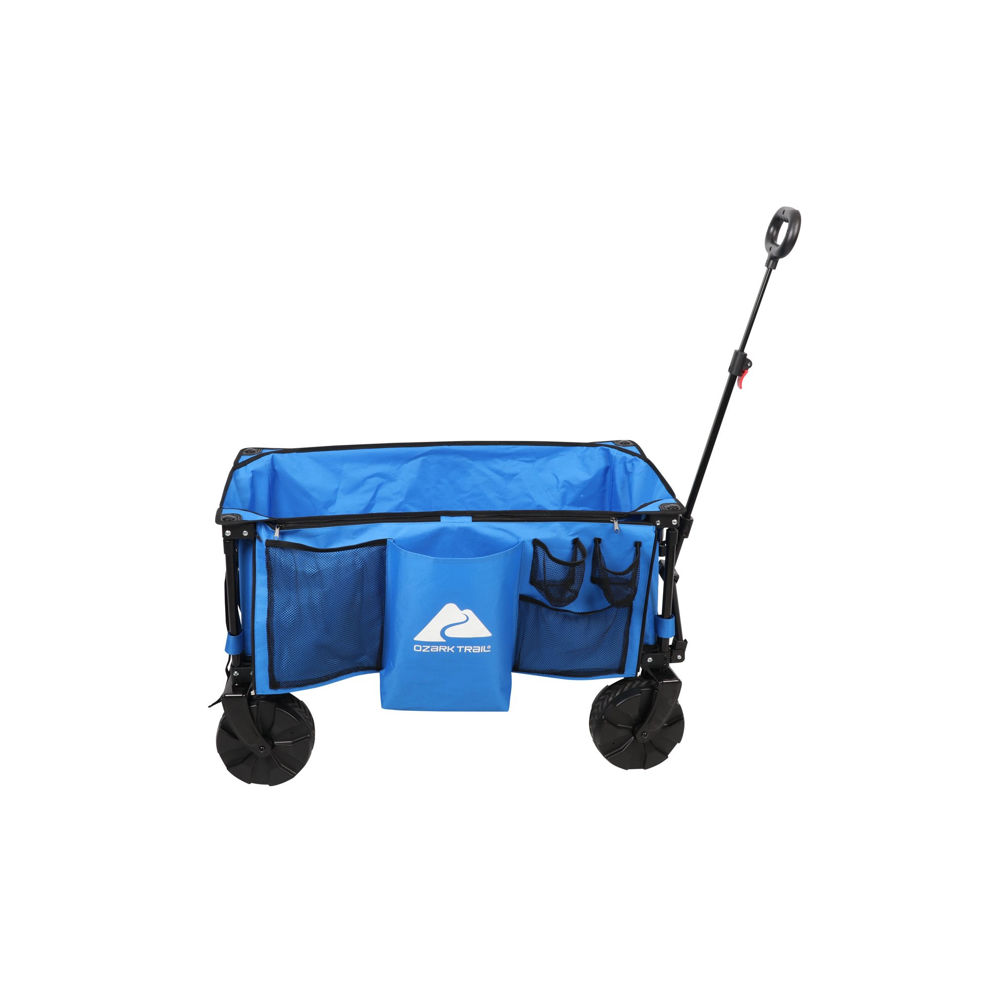 Ozark Trail Camping All-terrain Folding Wagon with Oversized Wheels. Blue