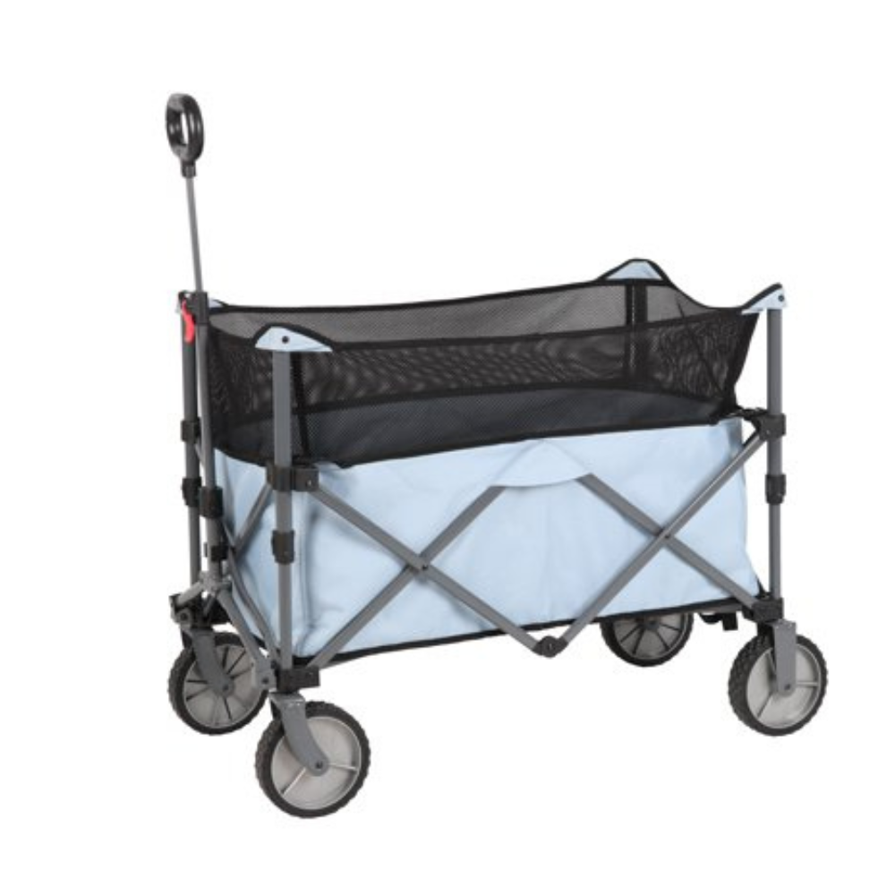 Ozark Trail Adult Height Adjustable Quad Fold Camping Cart Wagon. Blue