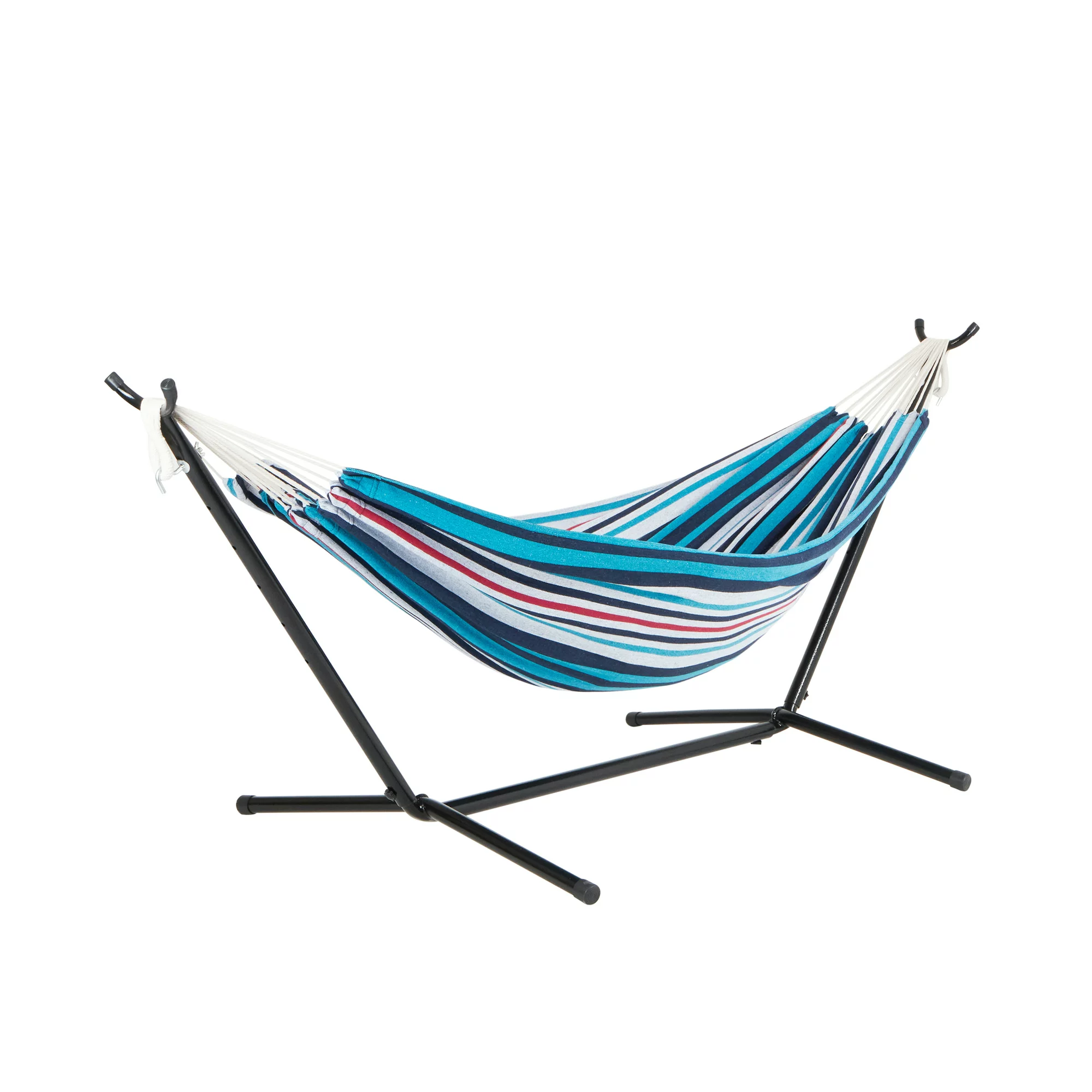Bliss Hammocks Double Hammock with Space Saving 9ft. Stand & Premium Carry Bag. America-s Cup