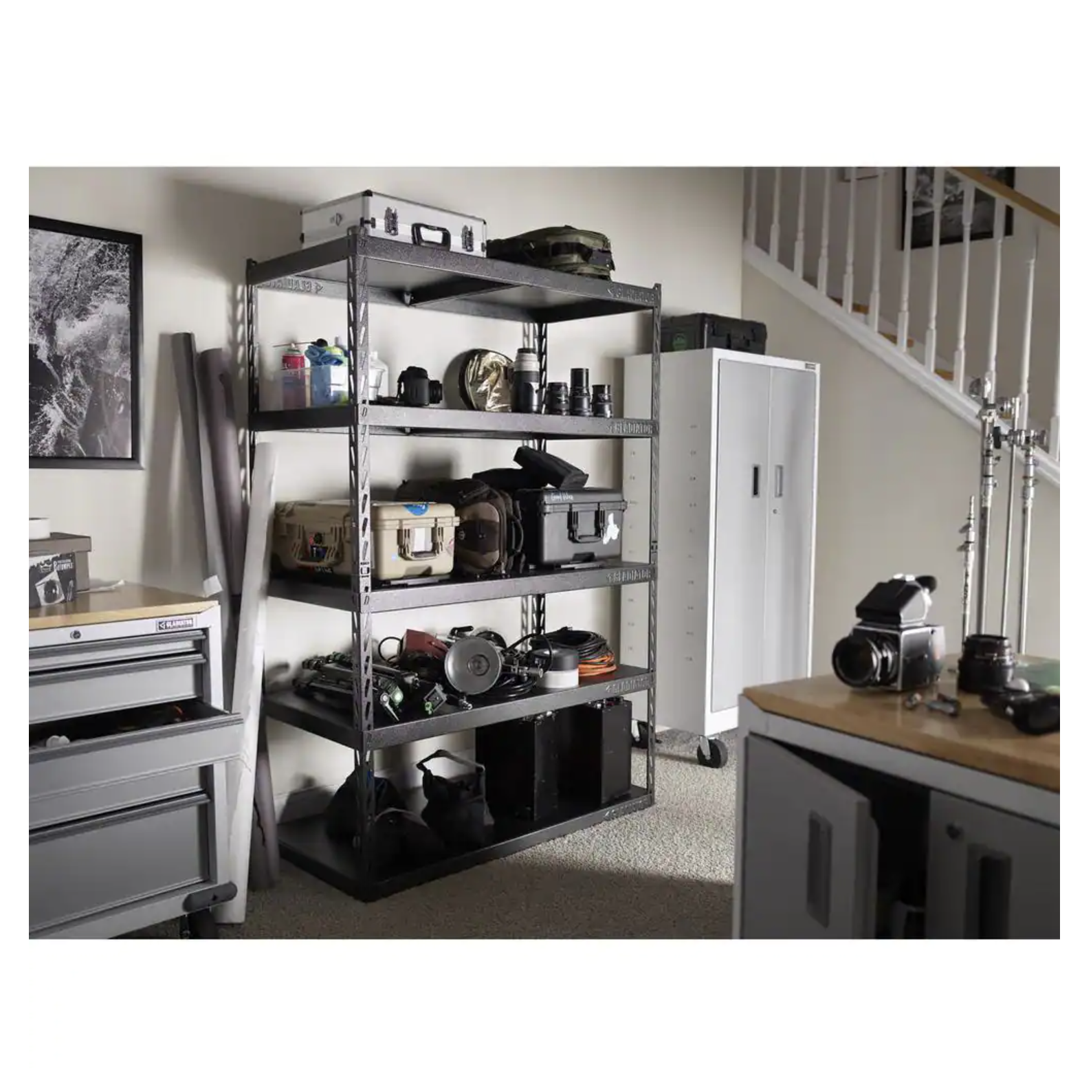 5-Tier Steel Garage Storage Shelving Unit with EZ Connect (48 in. W x 72 in. H x 24 in. D)