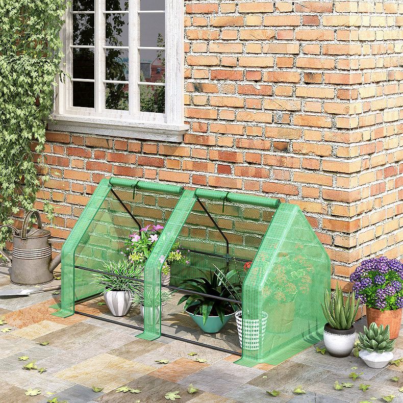 Outsunny 6′ x 3′ x 3′ Portable Mini Greenhouse with Windows. Green