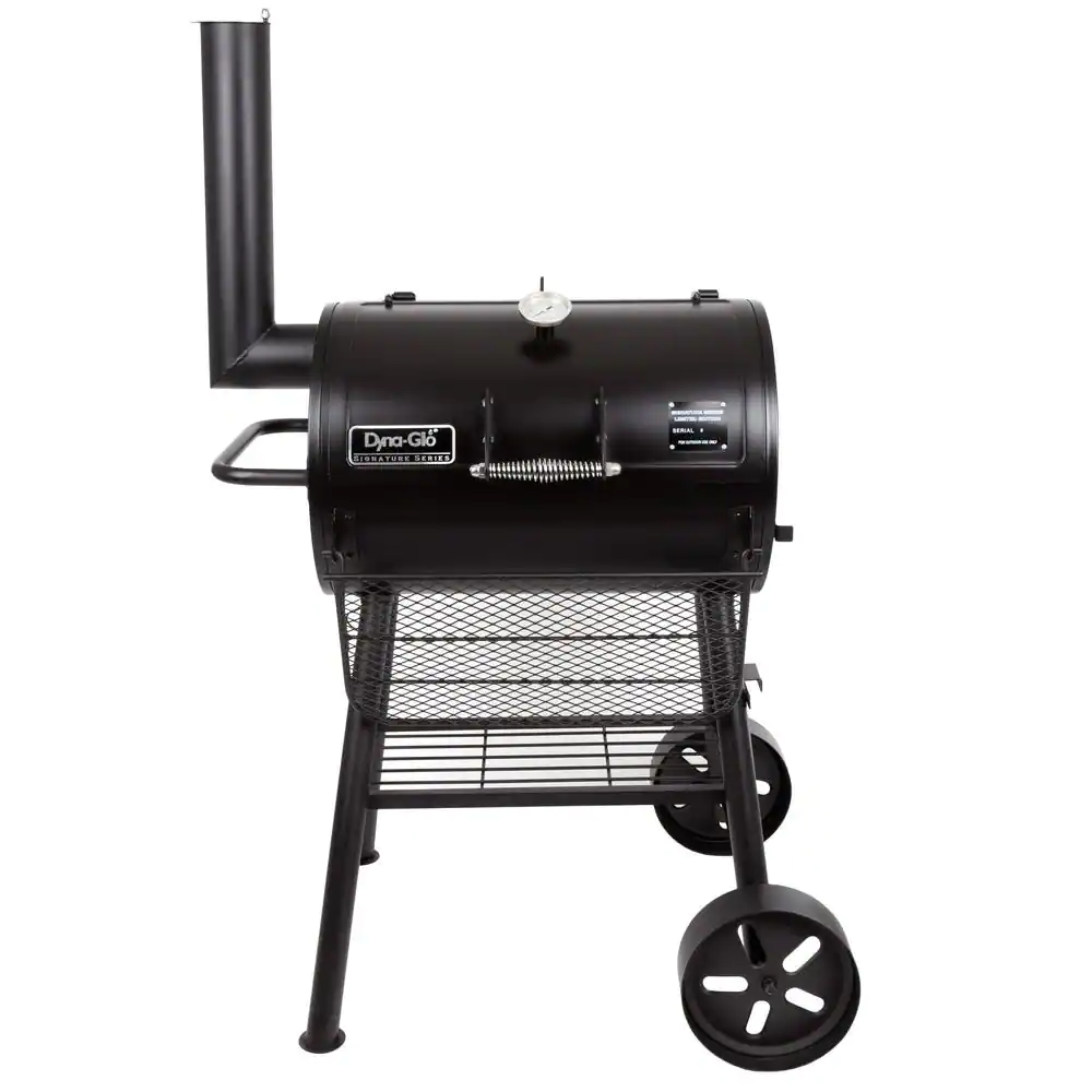 Dyna-Glo Signature Heavy-Duty Compact Barrel Charcoal Grill In Black (DGSS443CB-D)
