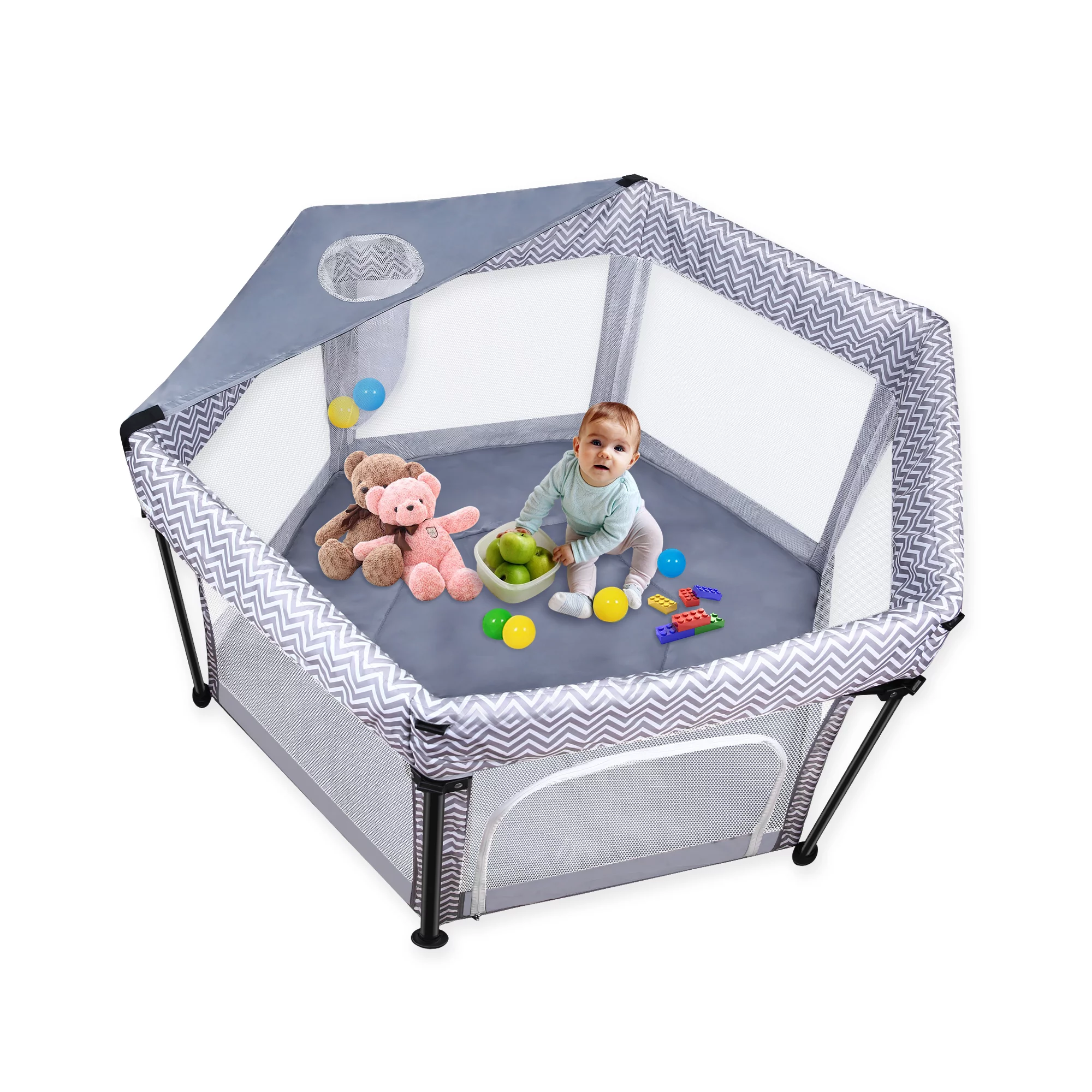 Eccomum Baby Playpen Boys and Girls Playard Safety Outdoor Indoor