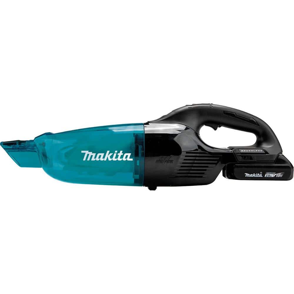 Makita 18-Volt LXT Lithium-Ion Compact Brushless Cordless Vacuum Kit. 2.0 Ah
