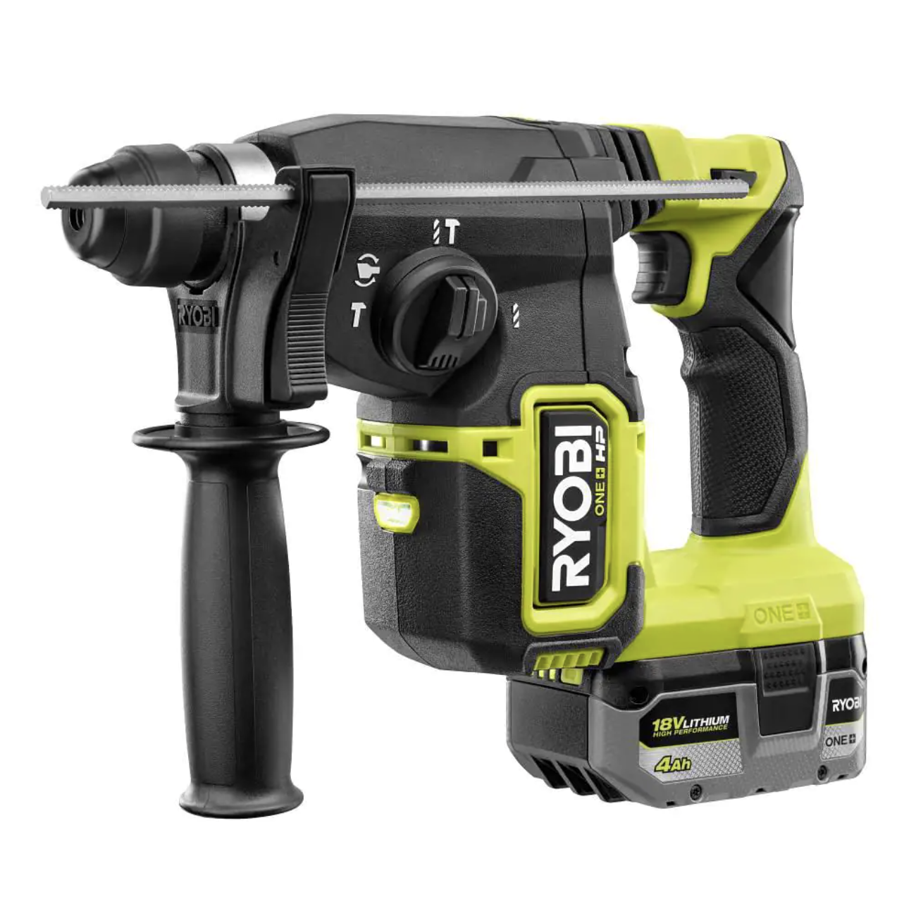 Ryobi One+ HP 18V Brushless Cordless 1 in. SDS Plus Rotary Hammer Kit with (1) 4.0 Ah Battery