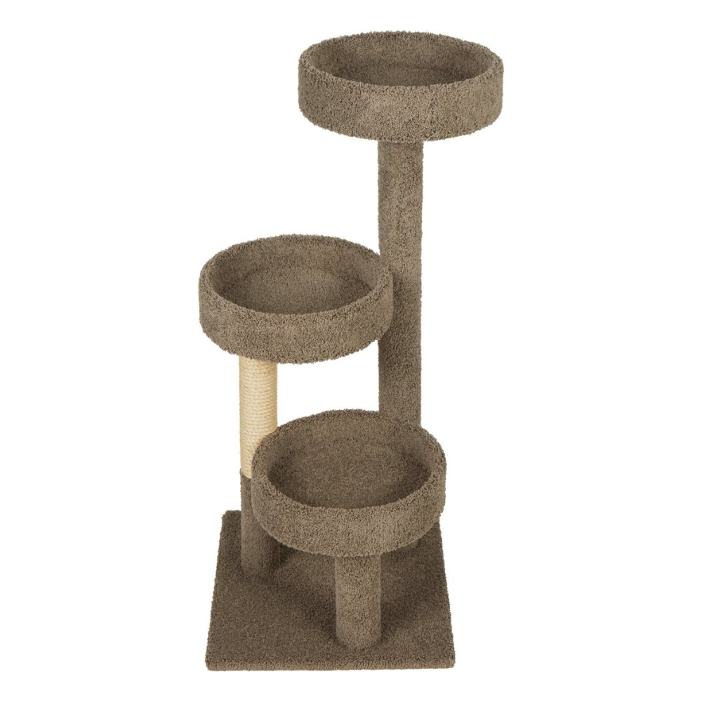 Frisco 50-in Real Carpet Wooden Cat Tree. Gray