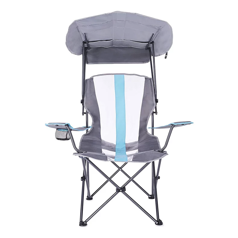 Kelsyus Premium Portable Camping Folding Lawn Chair with Canopy. Blue