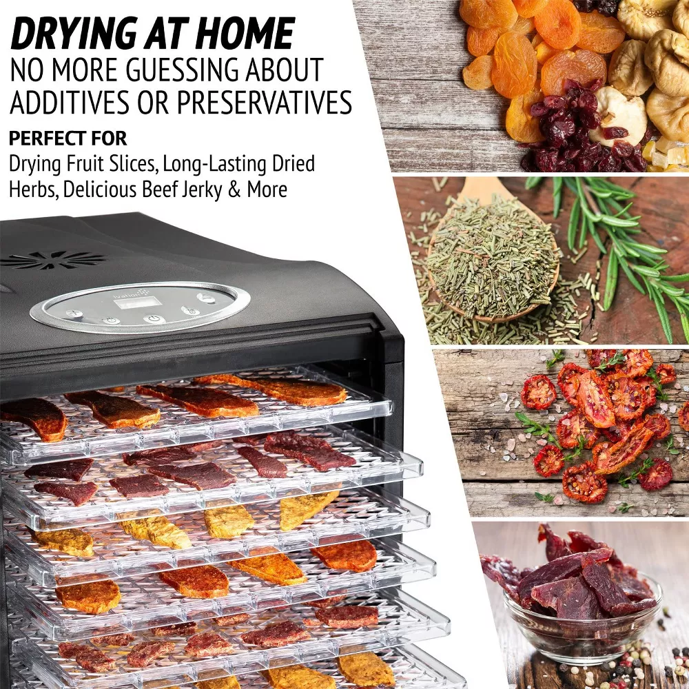 Ivation 9-Tray Food Dehydrator with Transparent Shelves