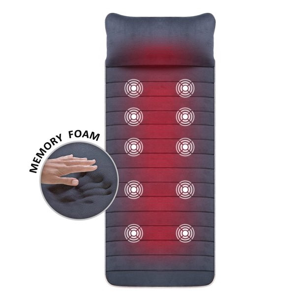 Snailax Memory Foam Massage Mat With Heat. Full Body Massage Mattress Pad. Massager Cushion