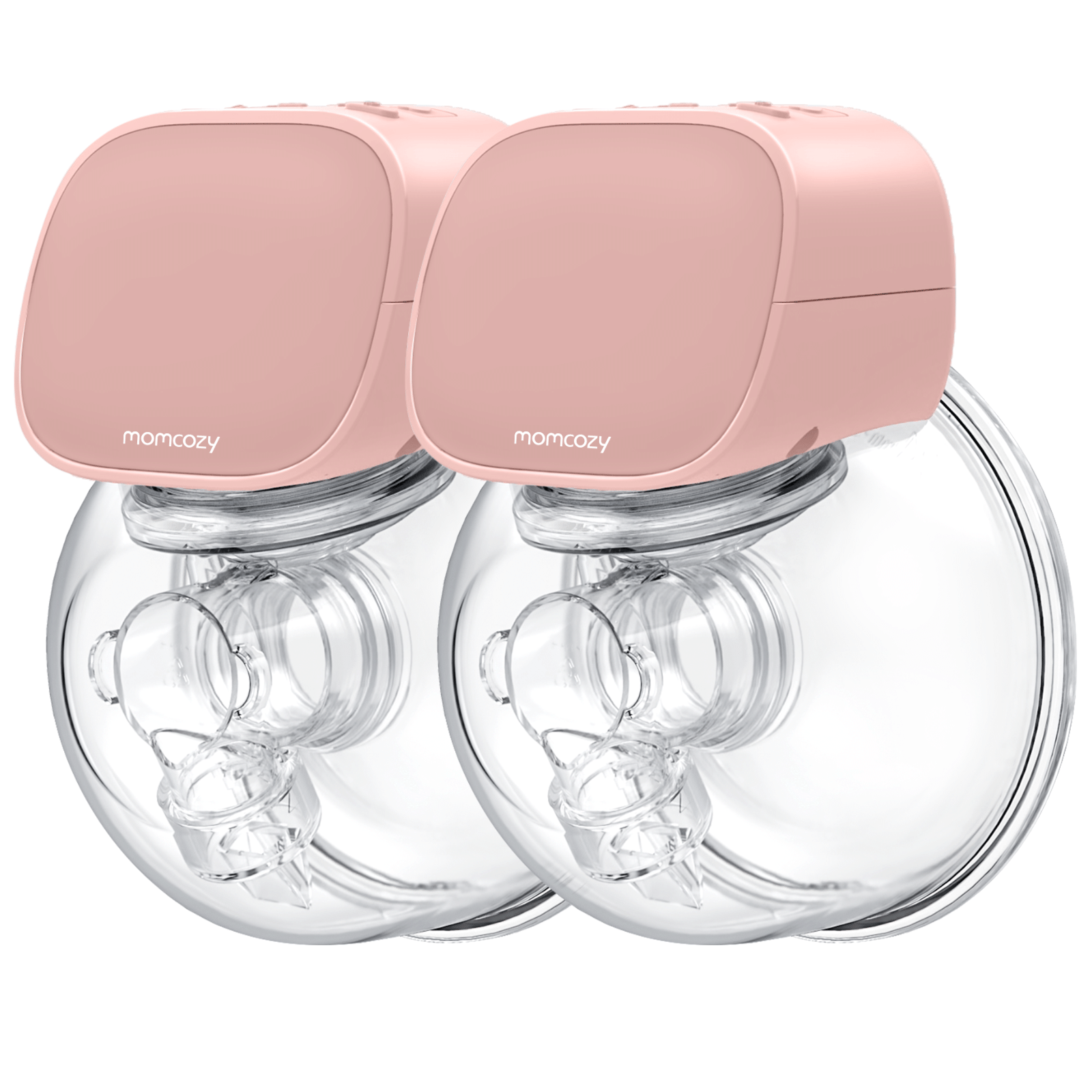 Momcozy Double Wearable Breast Pumps. Portable Electric Breast Pump 24mm. Light Pink