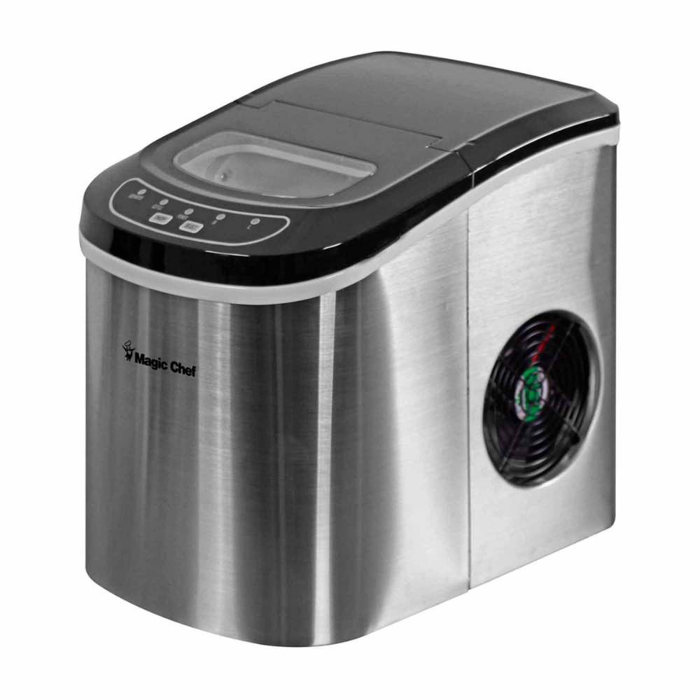 Magic Chef 27 lb. Portable Countertop Ice Maker in Stainless Steel