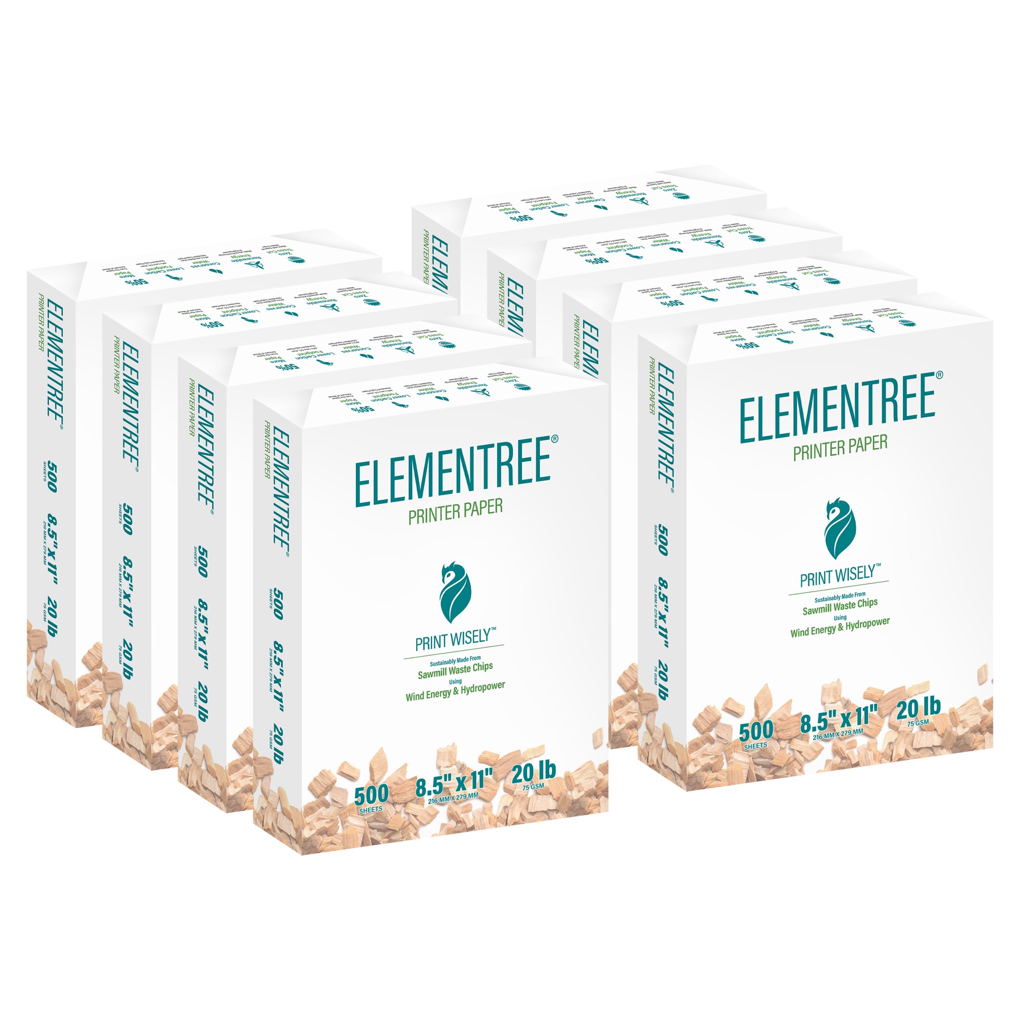 Paris Corporation Elementree Sustainable Multipurpose Paper. 8.5 x 11 Inches. 4000 Sheets
