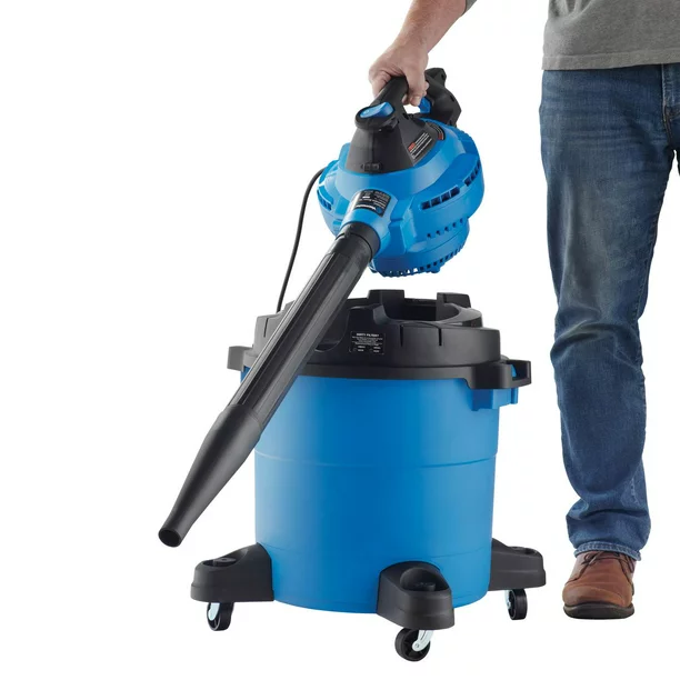 Vacmaster 10-Gallon 4 Peak Hp Wet/dry Vacuum With Detachable Blower. Blue