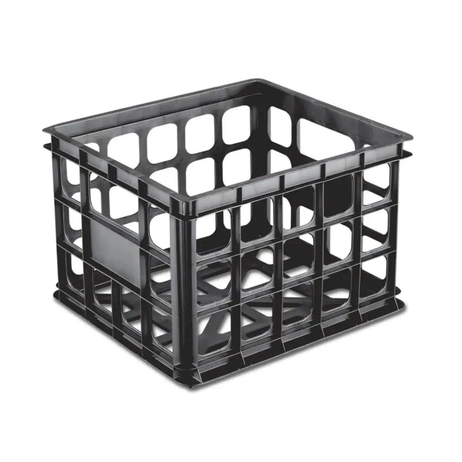 36 Pack. Sterilite 6.0 Gal. Plastic Black Storage Box Crate. Black