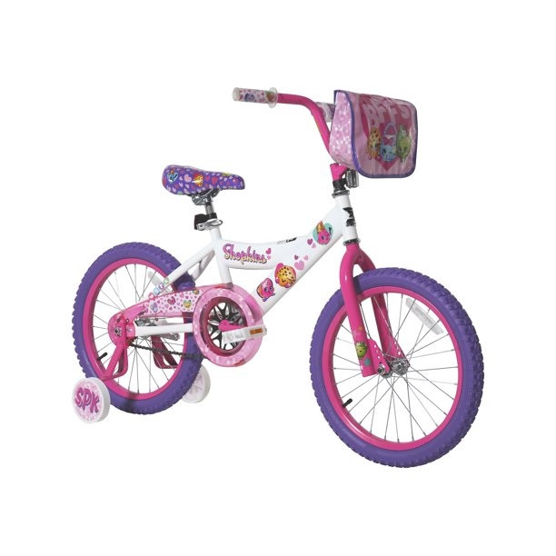 Shopkins 18 In. Girl-s Bicycle With Handlebar Bag