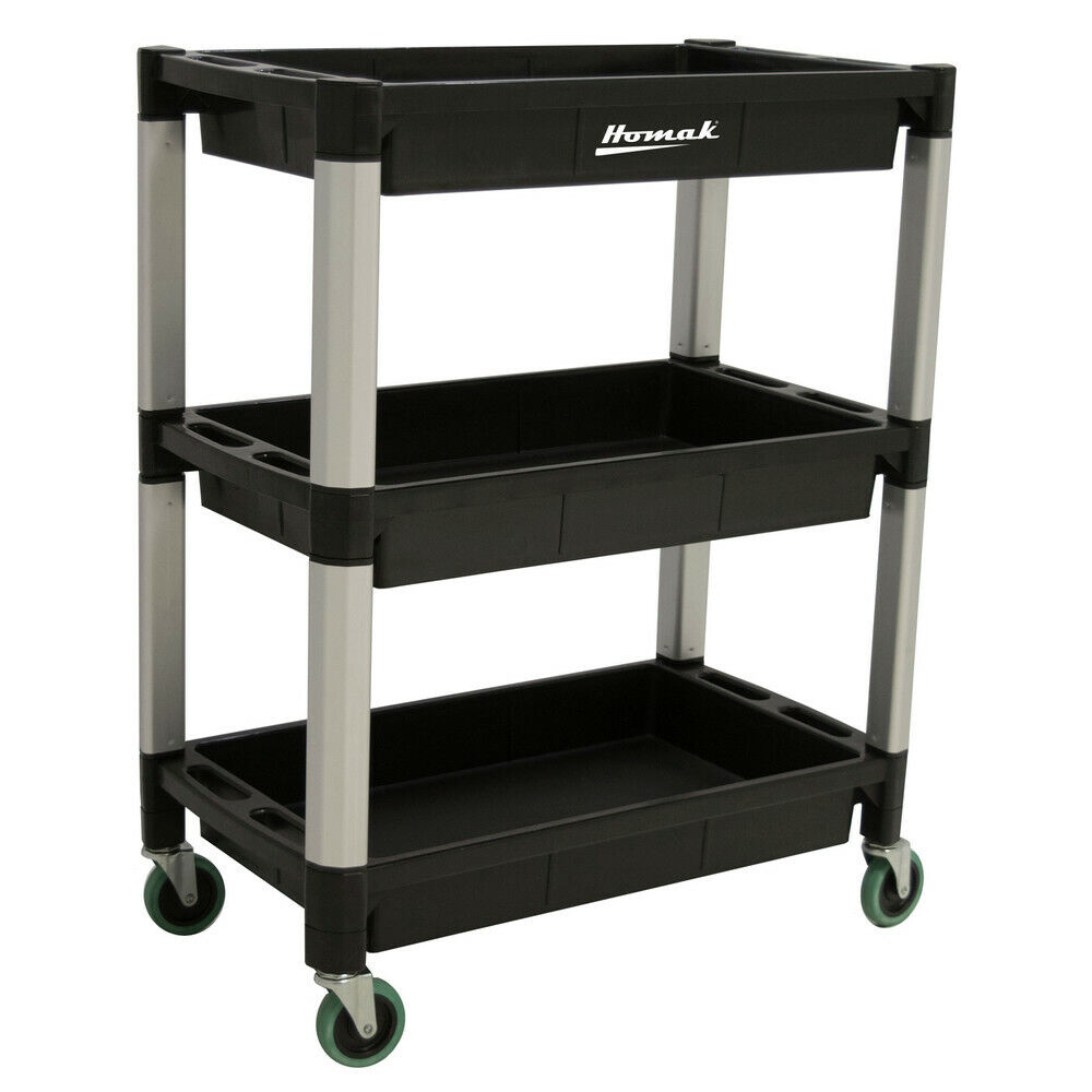 Homak 30 in. x 16 in. 3-Shelf Utility Cart (TSS PP06032031)