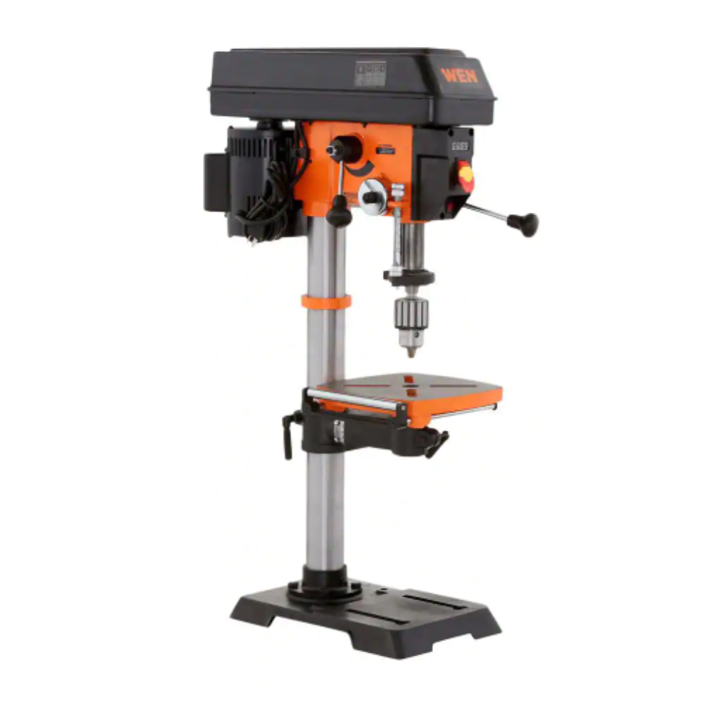 Wen 5-Amp 12 in. Variable Speed Cast Iron Benchtop Drill Press with Laser. Work Light. and 5/8 in. Chuck Capacity