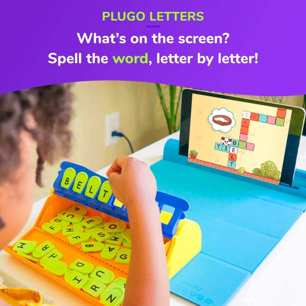 PlayShifu Plugo STEM Pack - Count. Letters & Link. Math. Word Building. Magnetic Blocks