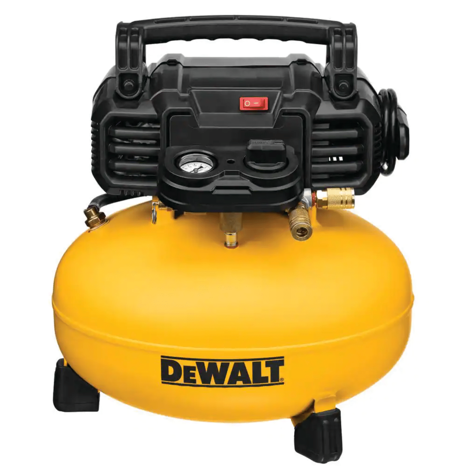 Dewalt 6 Gal. 18-Gauge Brad Nailer and Heavy-Duty Pancake Electric Air Compressor Combo Kit. 1-Tool (DWFP1KIT)