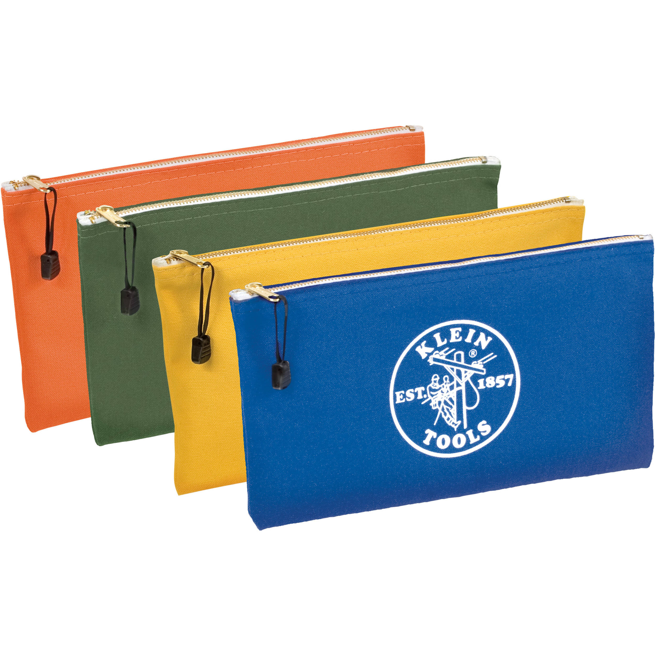 Klein Tools 5140 Canvas Zipper Bags- 4 Pack