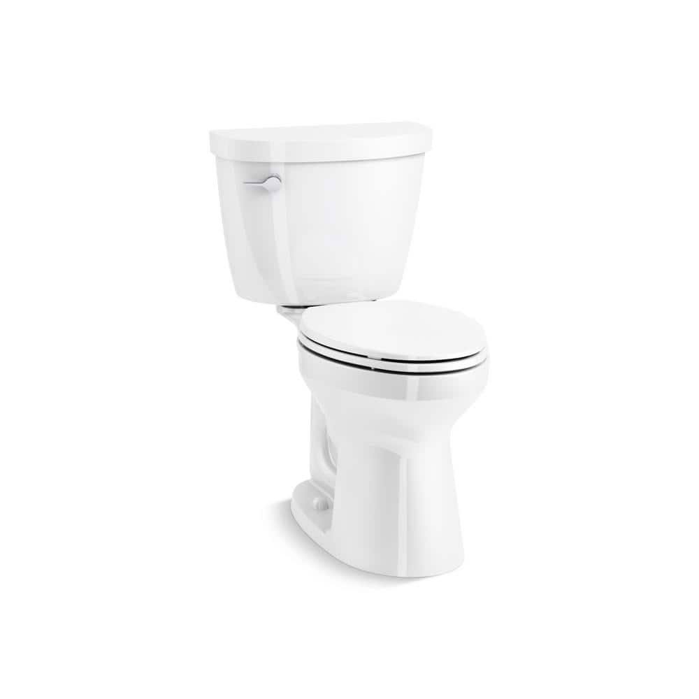 Kohler Cimarron Revolution 360 Complete Solution 2-Piece 1.28 GPF Single Flush Elongated Toilet in White Seat Included (9-Pack)