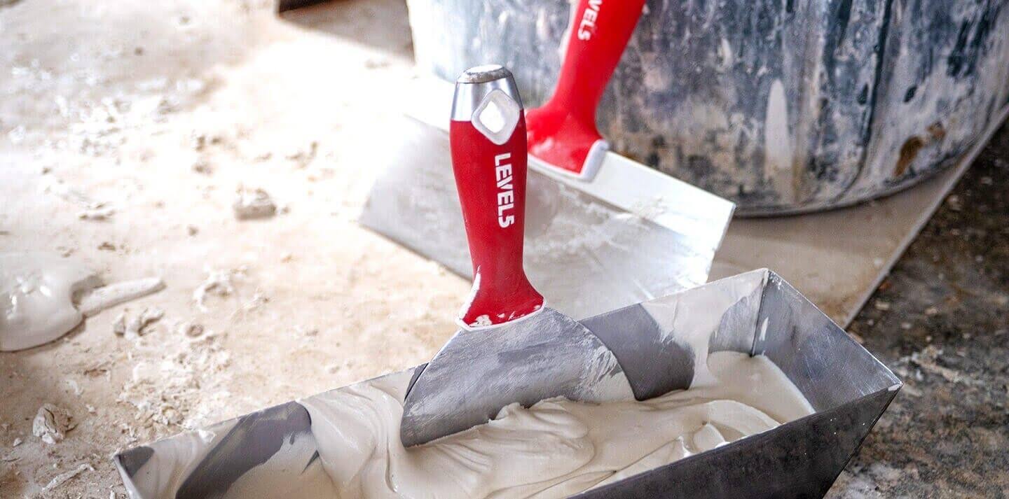 Drywall Hand Tool Kit, Stainless Steel- LEVEL5 | Joint/Taping Knives + 14