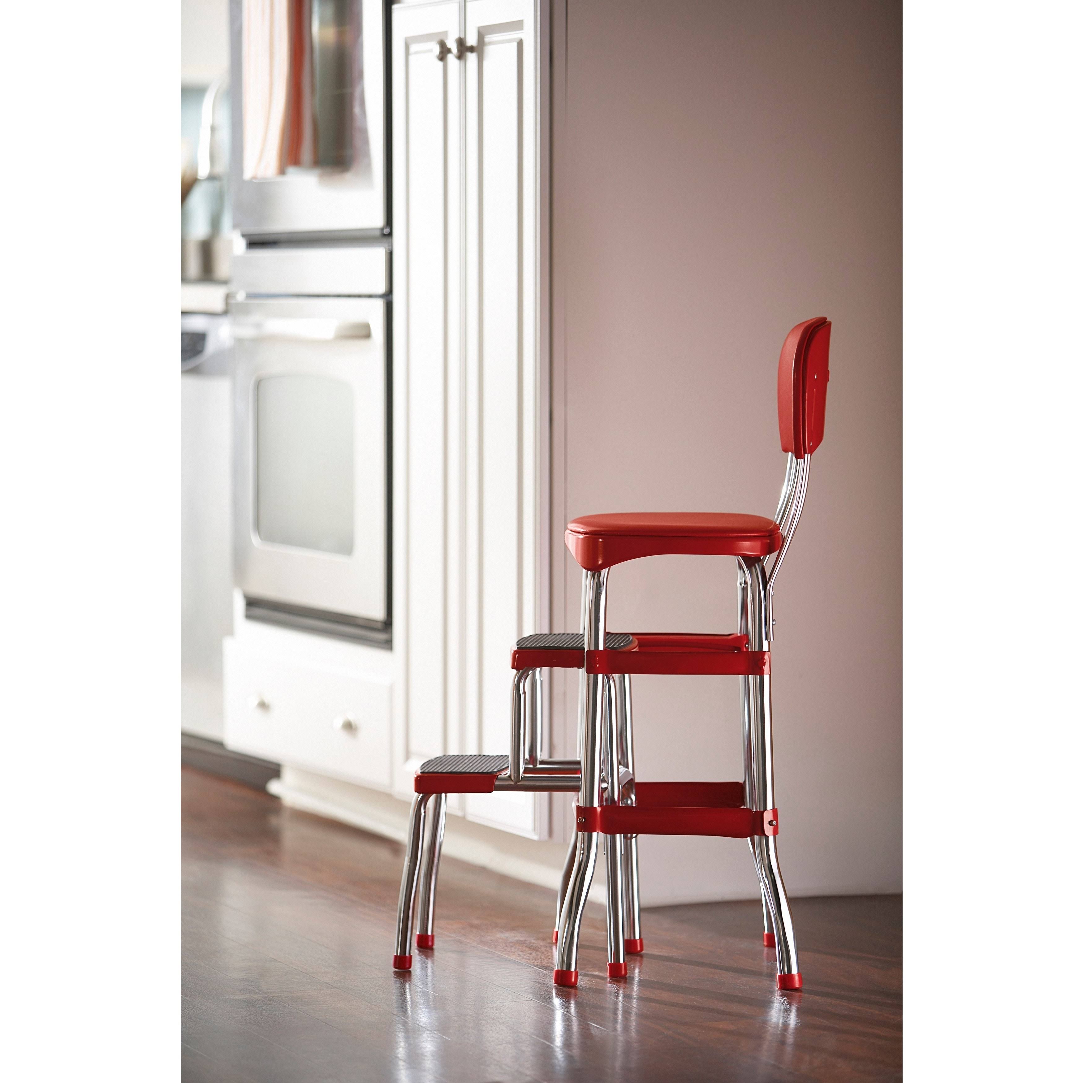 Cosco Black Retro Counter Chair / Step Stool