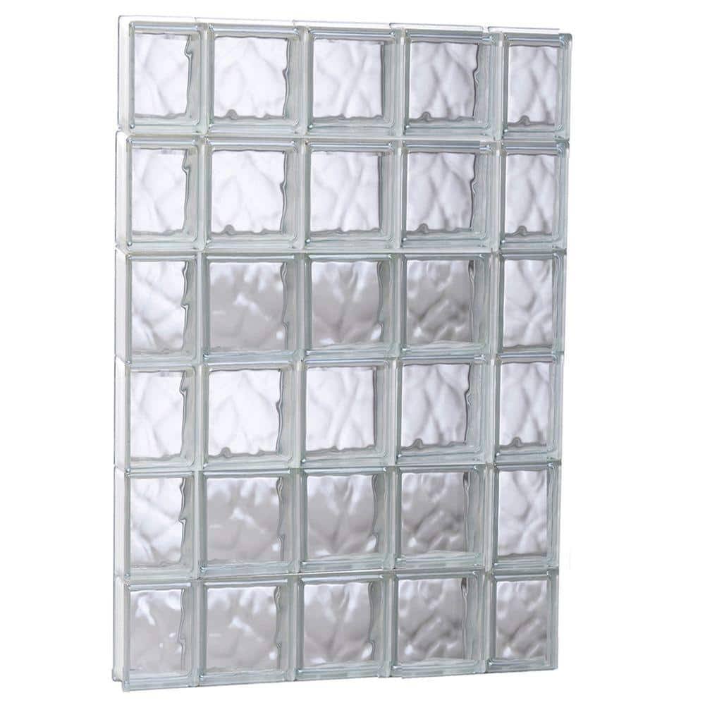 Clearly Secure 34.75 in. x 46.5 3.125 Frameless Wave Pattern