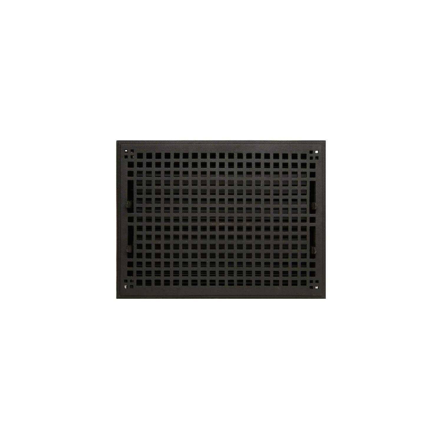 Signature Hardware 917441-10-14 Mission Cast Iron Floor Register- Black