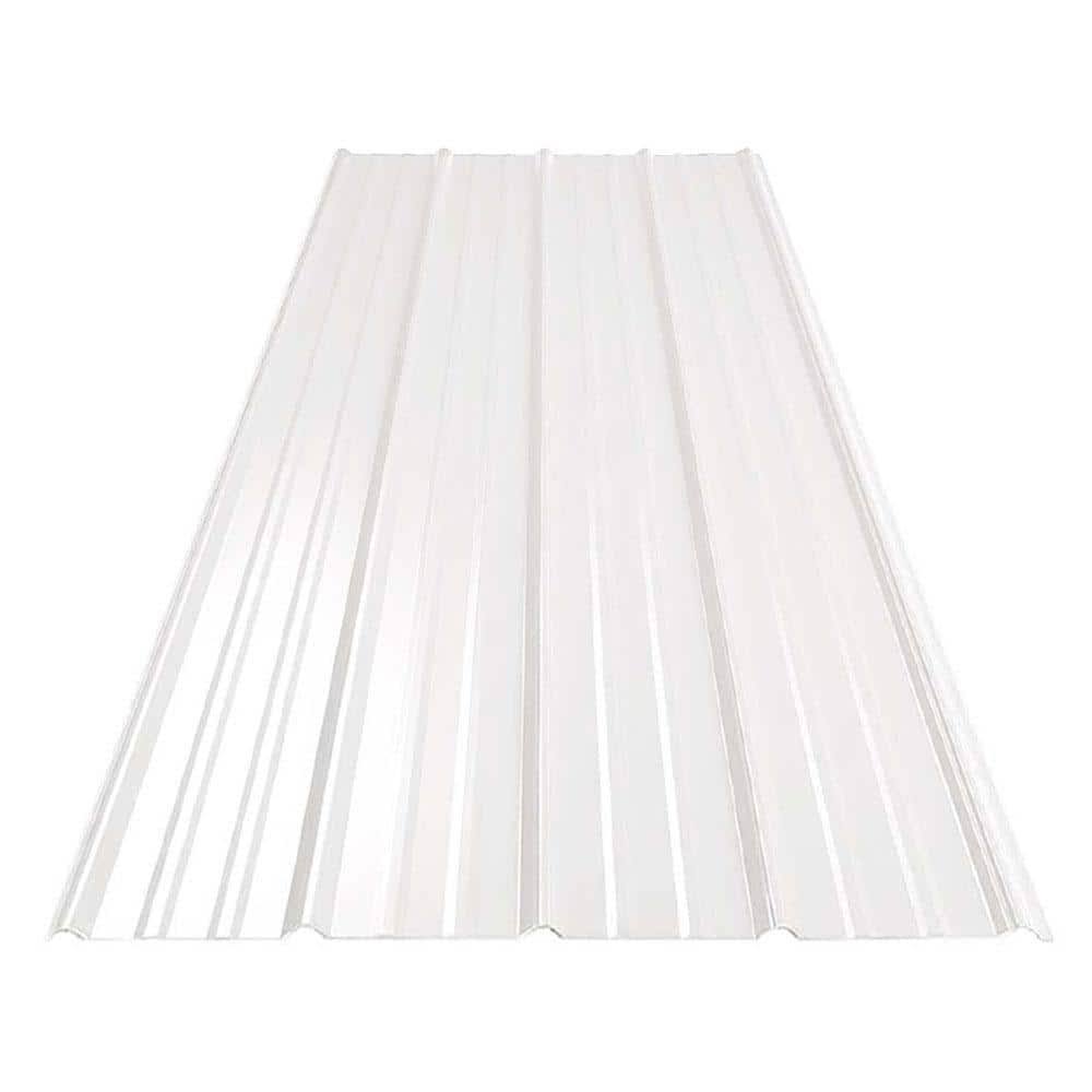 Gibraltar Building Products 10 ft. SM-Rib Galvalume Steel 29-Gauge Roof/Siding Panel in White 987610