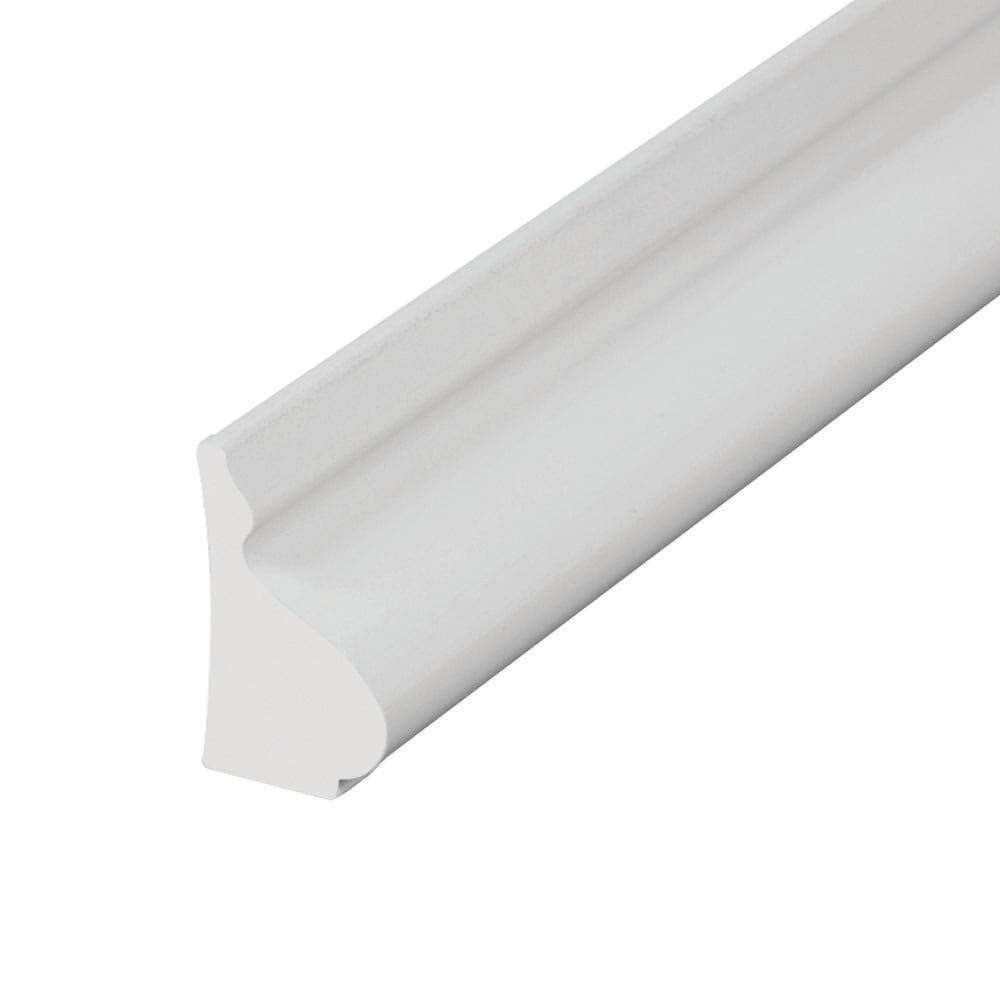 Royal Building Products 2450 11/16 in. x 1-1/8 in. x 8 ft. Primed White PVC Base Cap Moulding