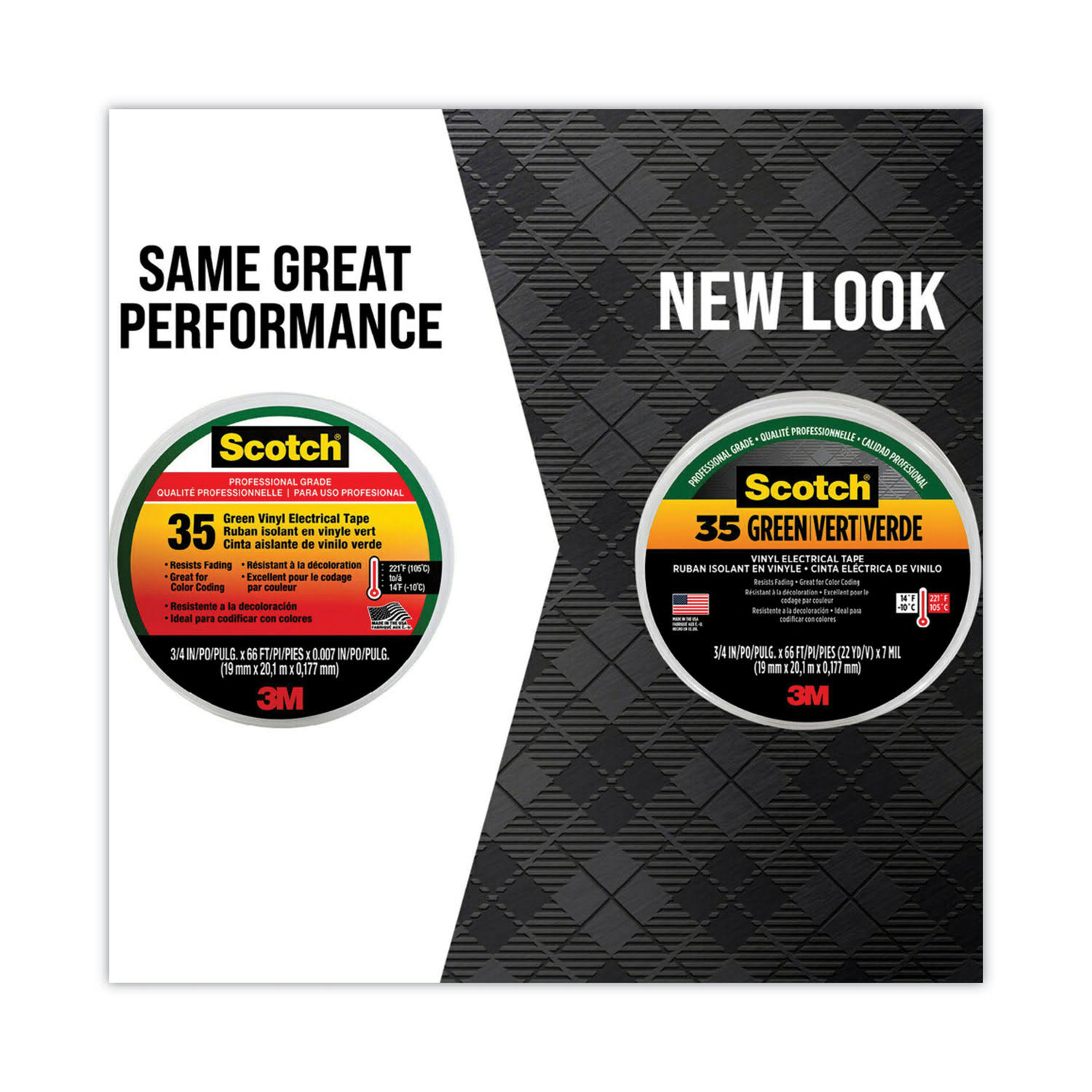 Scotch 35 Vinyl Electrical Color Coding Tape, 3/4