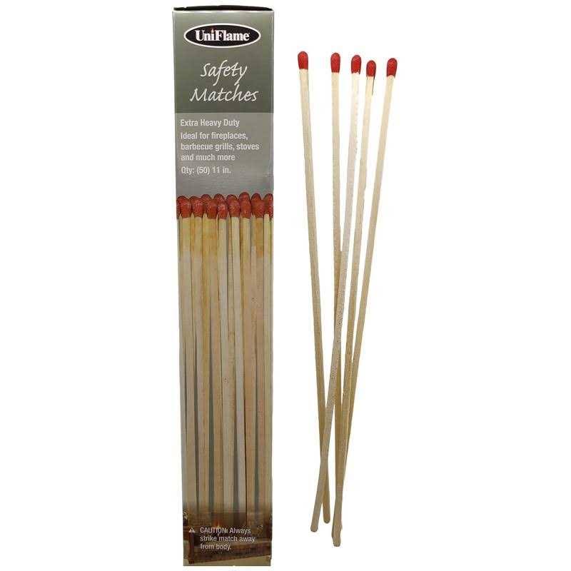 Extra Heavy Duty Long Safety Matches | Long Wooden Fireplace Matches for Candles, Camping, BBQ Grilling | M-6150| 11
