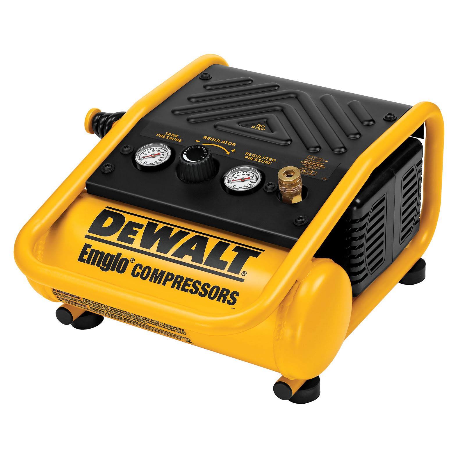 DeWalt D55140 1 Gallon Oil-Free Hand Carry Trim Air Compressor, Yellow