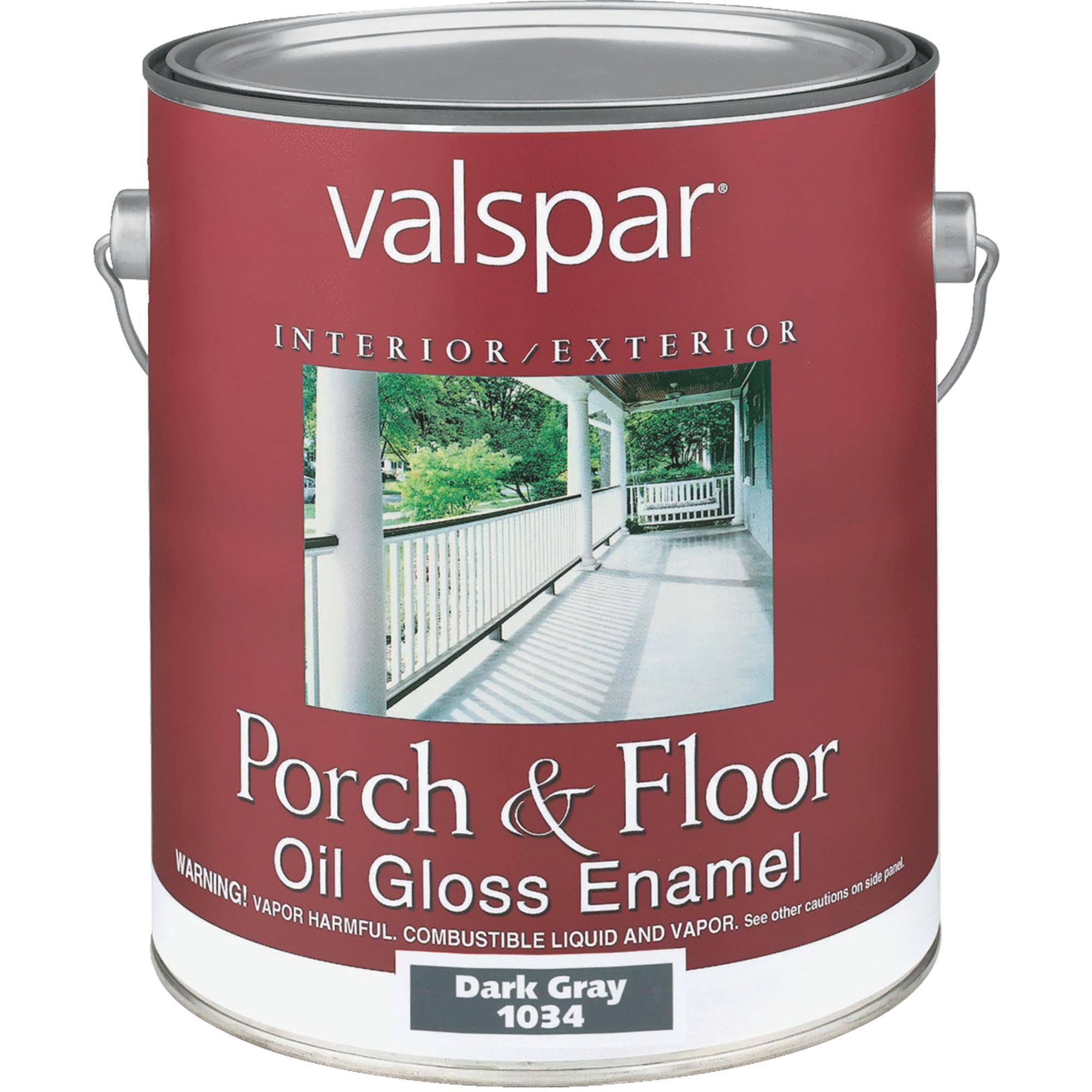 Valspar 1 gal. Dark Gray Oil Based Gloss Porch & Floor Enamel