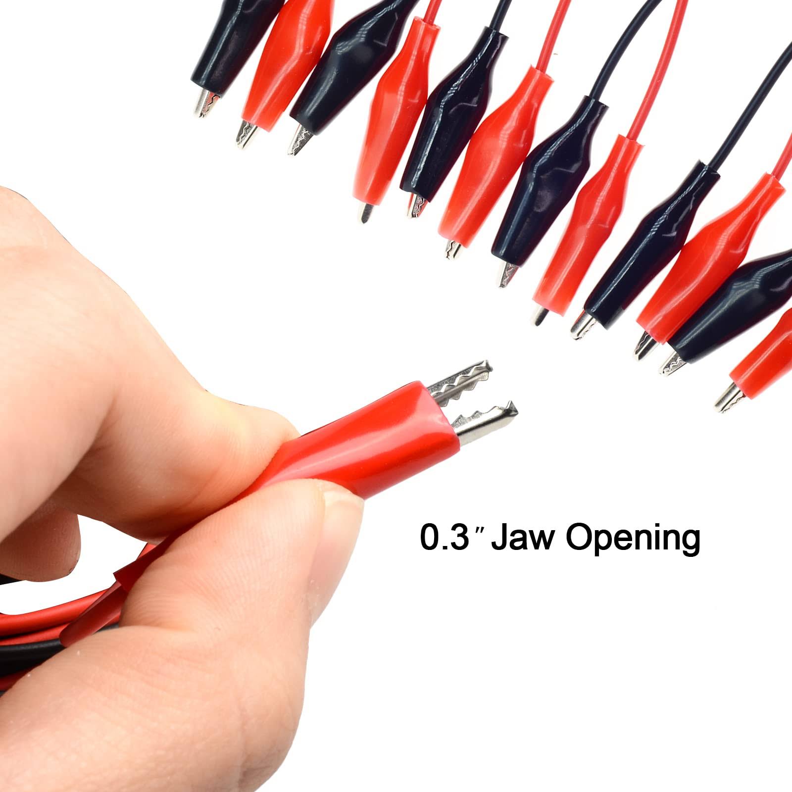My Store 3Pack Alligator Clips with Wires Test Cable